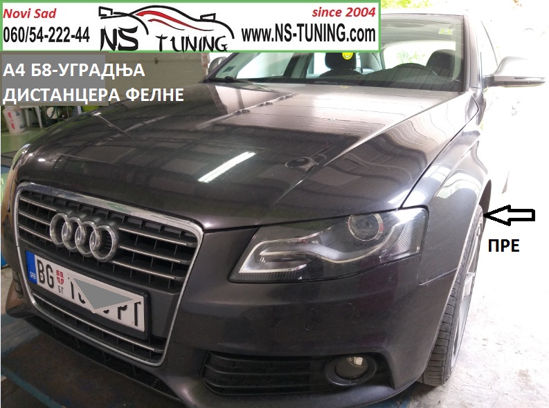 audi a4 b8 karavan distanceri 20mm felne 5x112 66.6 sraf 14x1.5 ugradnja novi sad tuning